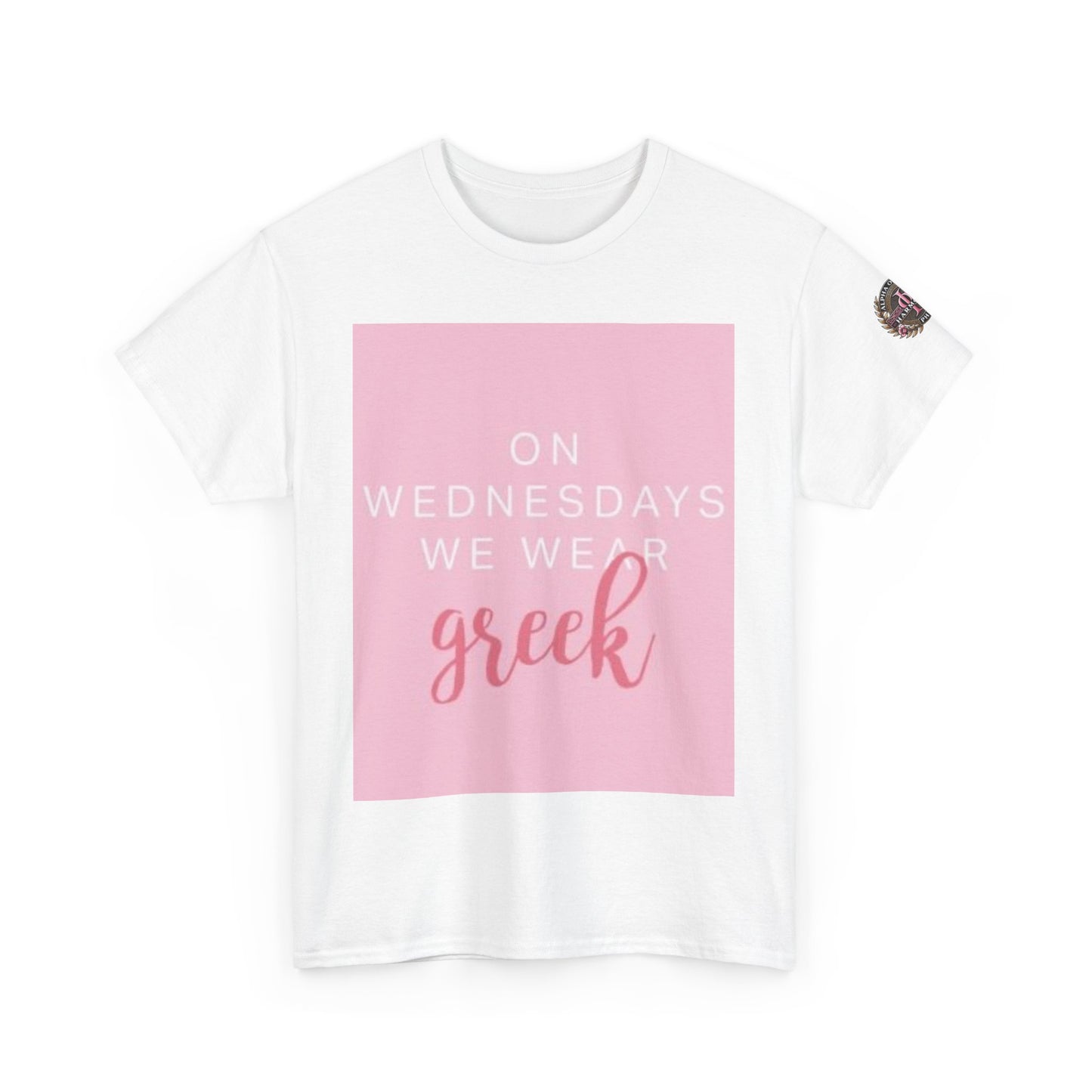 On Wednesdays We Wear Greek Unisex Heavy Cotton Tee - Cute and Trendy Apparel for Greek Life