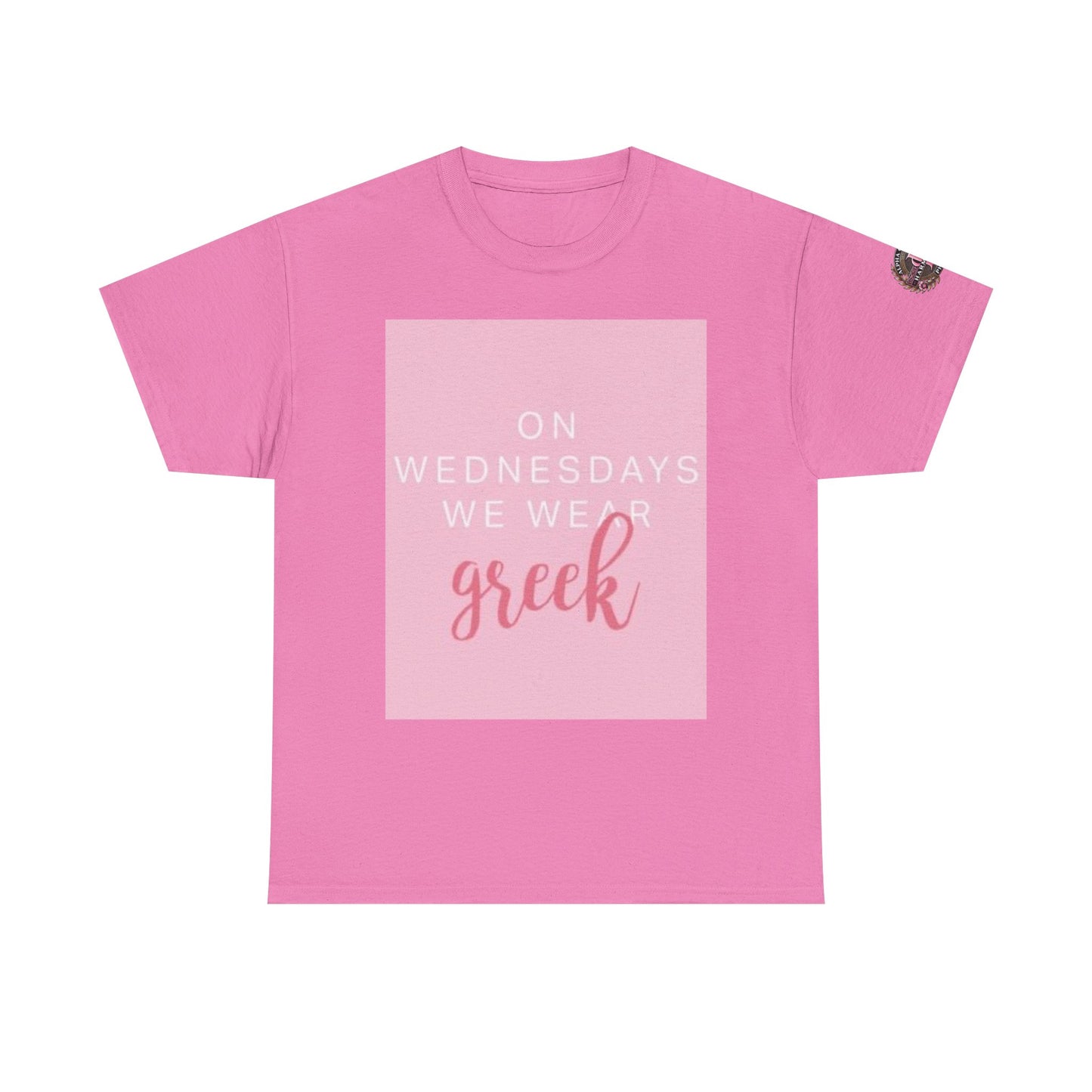 On Wednesdays We Wear Greek Unisex Heavy Cotton Tee - Cute and Trendy Apparel for Greek Life