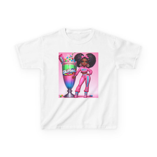 Colorful Skittles™ Inspired Kids Heavy Cotton Tee