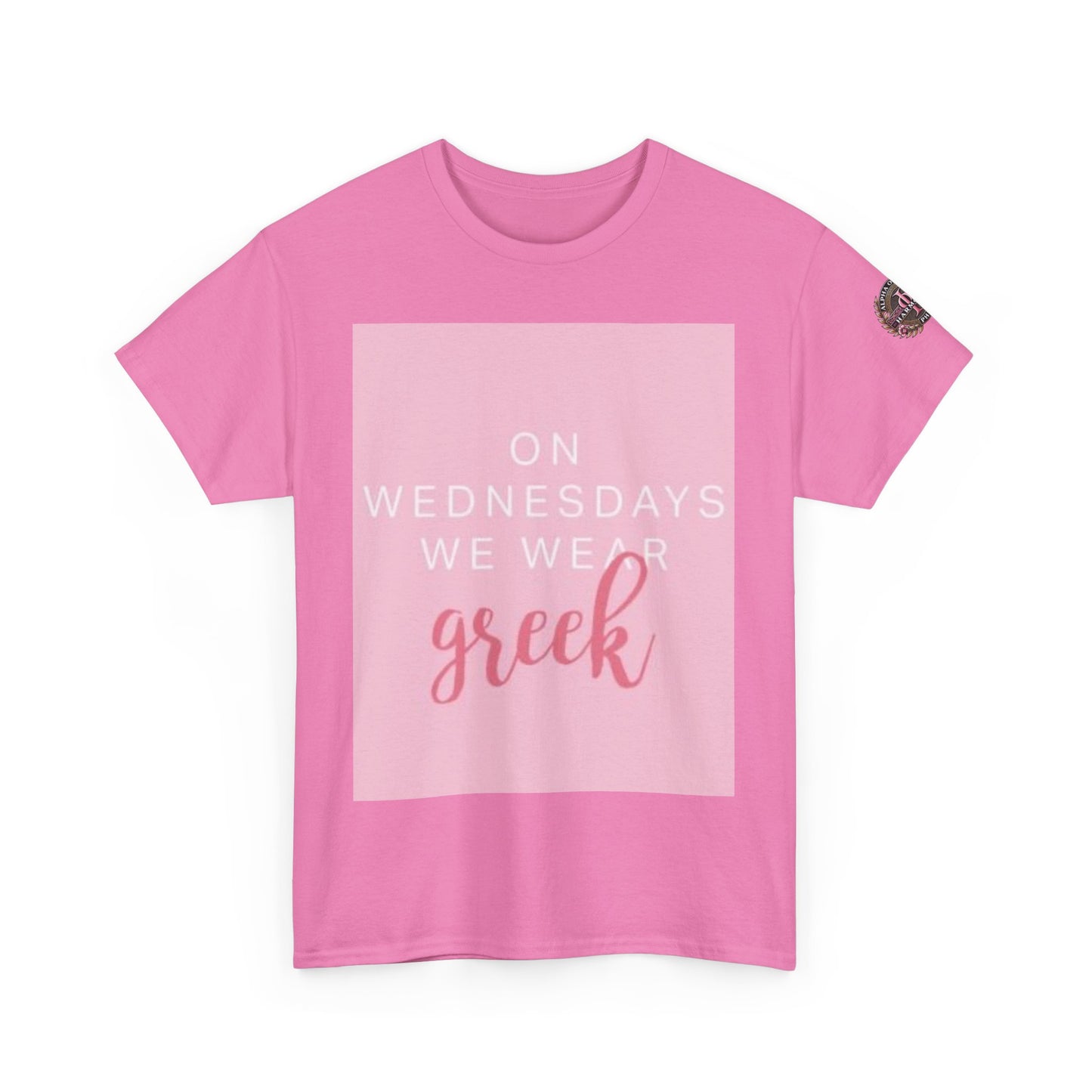 On Wednesdays We Wear Greek Unisex Heavy Cotton Tee - Cute and Trendy Apparel for Greek Life