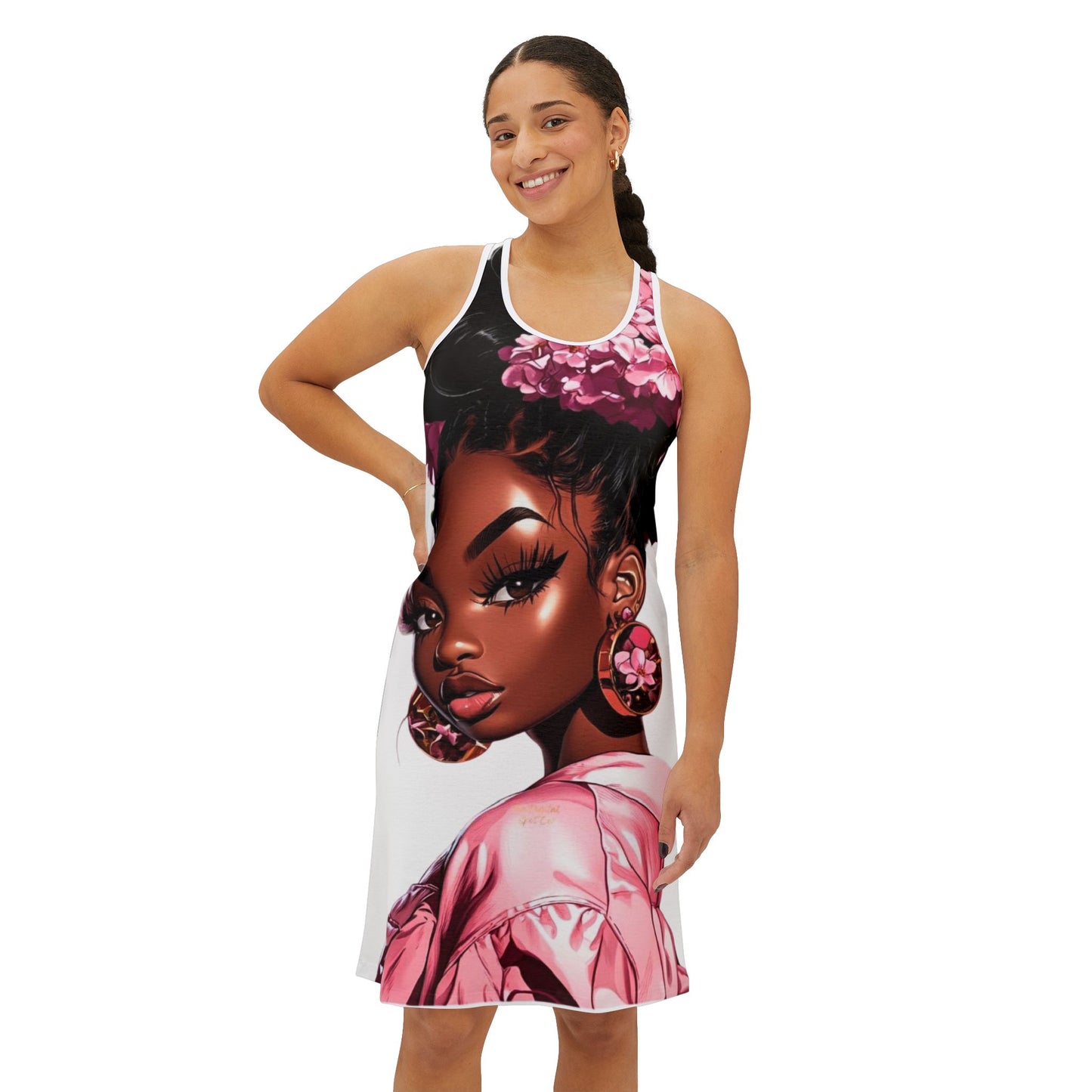 Floral Racerback Dress - Floral Artist Woman Design