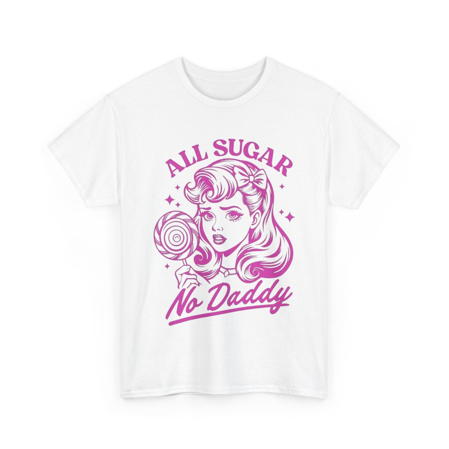 All Sugar No Daddy Unisex Heavy Cotton Tee - Fun Retro Graphic T-Shirt